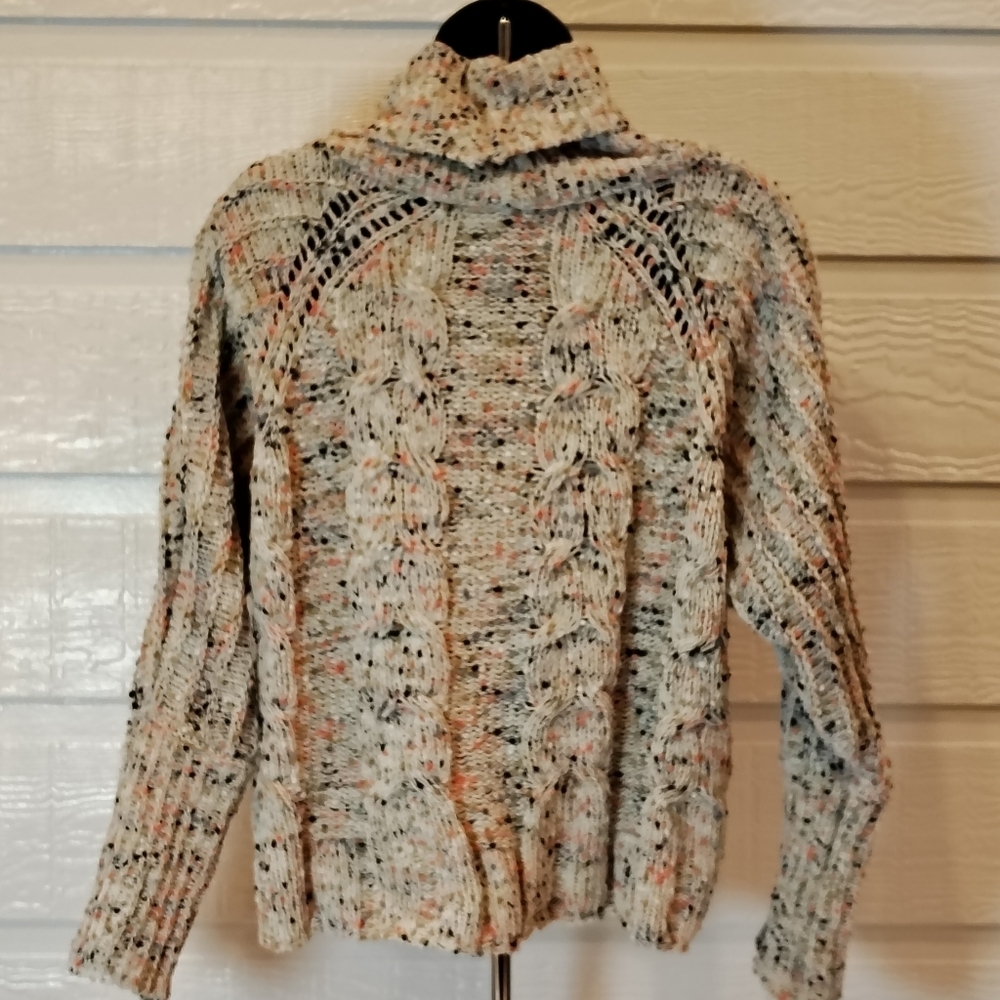 Moon & Madison Confetti Sweater Sz Extra Small Cowl Neck Multicolor Cozy - Picture 8 of 12